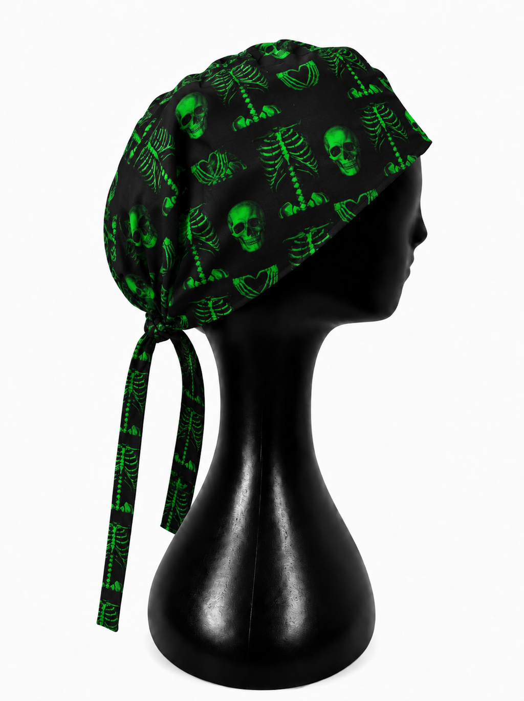 Green skeleton Scrub Cap