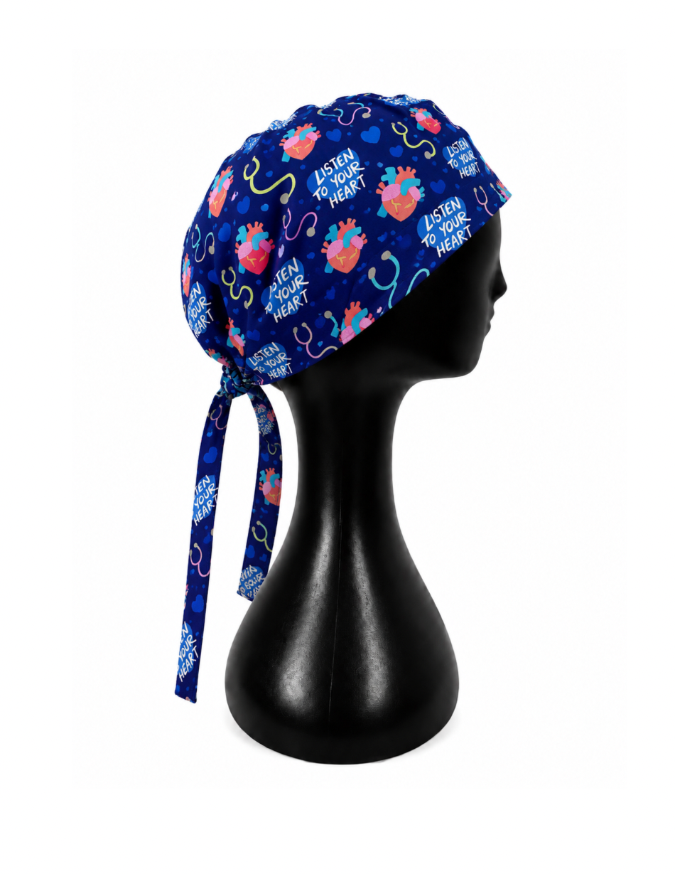 Listen 2 your Heart Scrub Cap